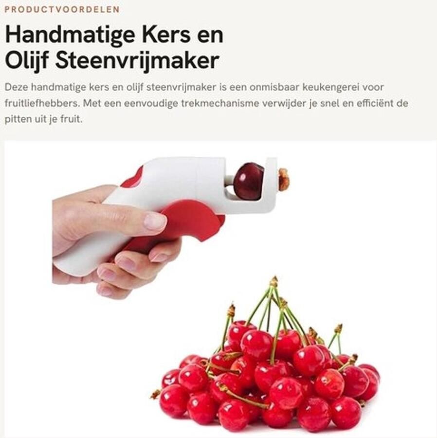 Kersenontpitter Handheld Multitool Olijfontpitter Fruitontpitter Eenvoudig in gebruik Efficiënt en snel Compact ontwerp