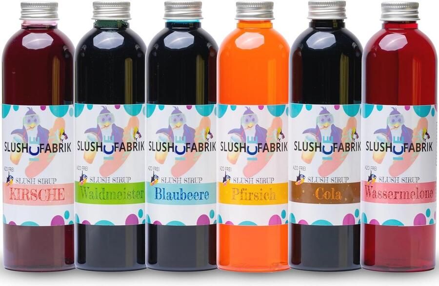 Kersensiroop Partyset voor Slush Drankjes Maak je Eigen Slushy-IJs Slush Machine Concentraat 1:5