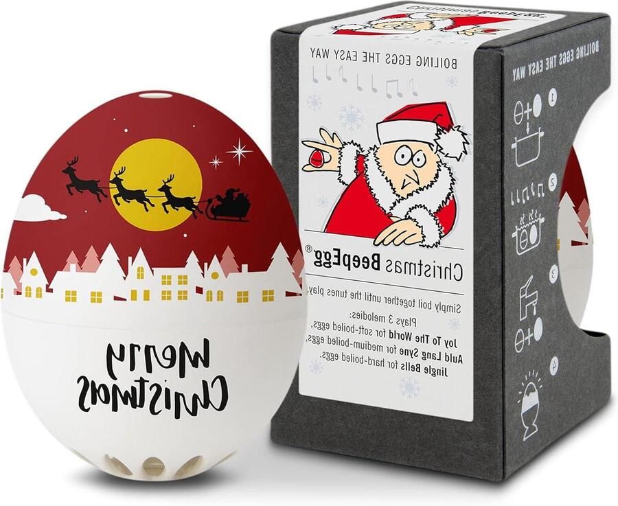 Kerst Ei Timer Eierwekker Koken Perfect Ei Koken Drie Melodieën 1 Ons Rood