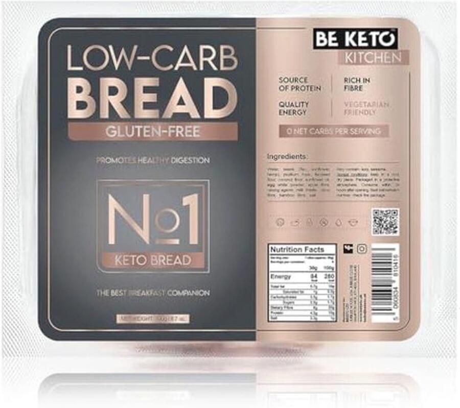 Keto Brood Glutenvrij 190g Rijk aan Vezels en Eiwitten voor een Koolhydraatarm Dieet