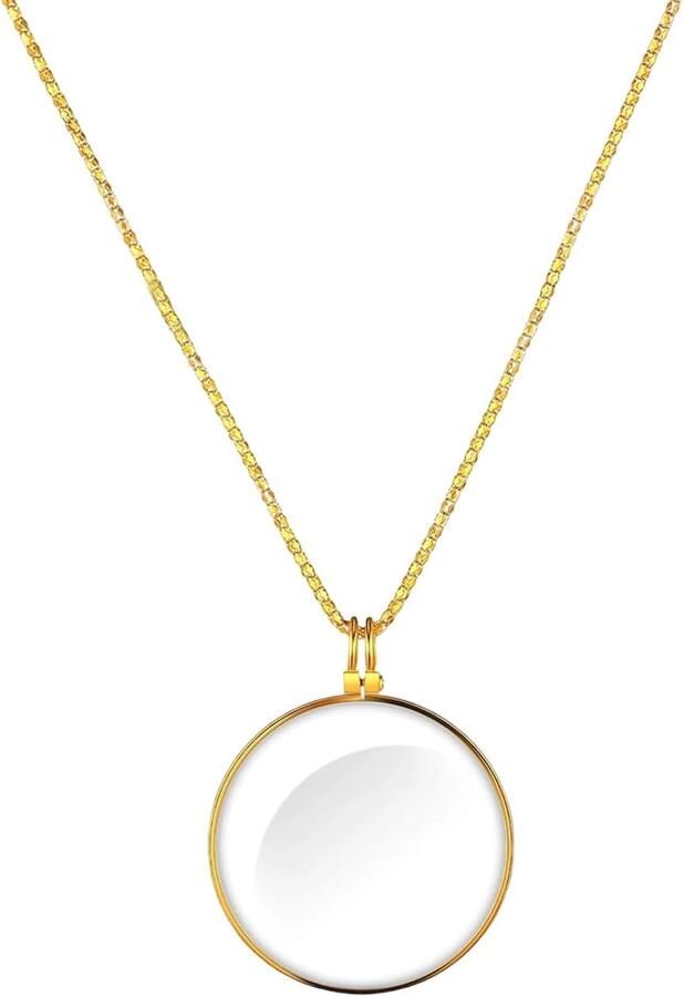 Ketting 5x vergrootglas monocle hanger met ketting oculair voor het lezen van krantenkaart sieraden handwerk handwerken gouden