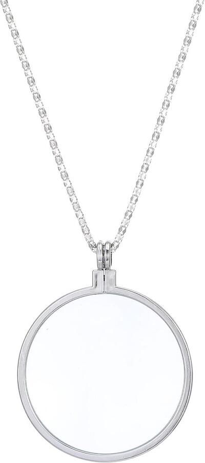 Ketting Monocle 5X Vergrootglas Hanger 5X Ketting Vergrootglas met Glazen Lens en Ketting Vergrootglas Hanger Oculair voor Lezen Krant Kaart Sieraden Ambachten Handwerk