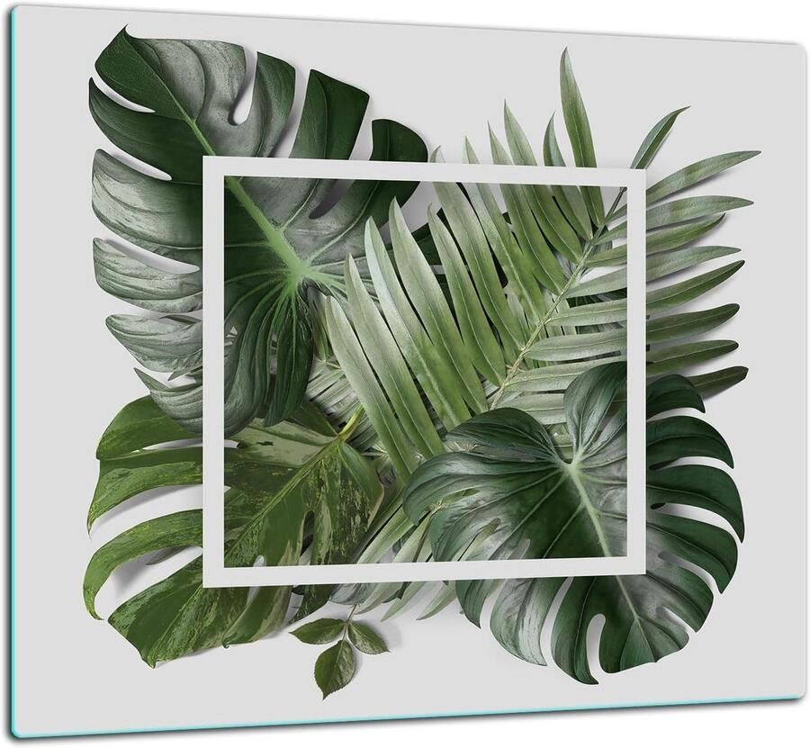 Keuken Achterwand Glas Decoratief Paneel Bescherming Kookplaat Gehard Krasbestendig 65 x 60 cm Zwart