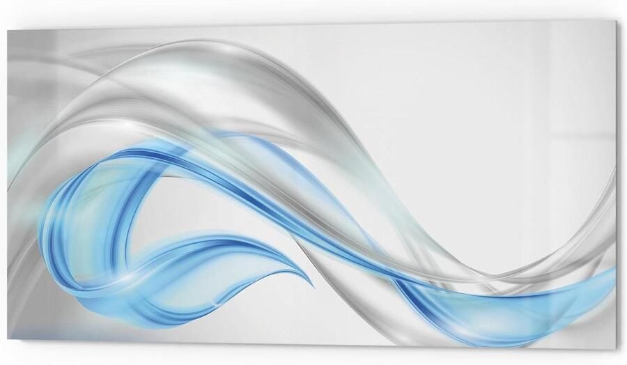 Keuken achterwand glas Spatbescherming fornuis badkamer Keuken decoreren 3D kleurdiepte effect 80x40 cm Wit