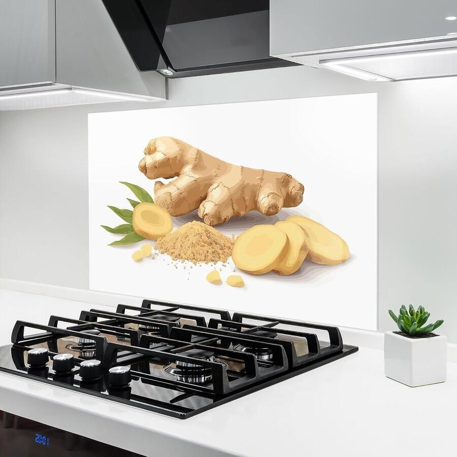 Keuken achterwand glas Spatbescherming fornuis Bescherming keukenmuur Gehard glas 50x70 cm Ginger Powder