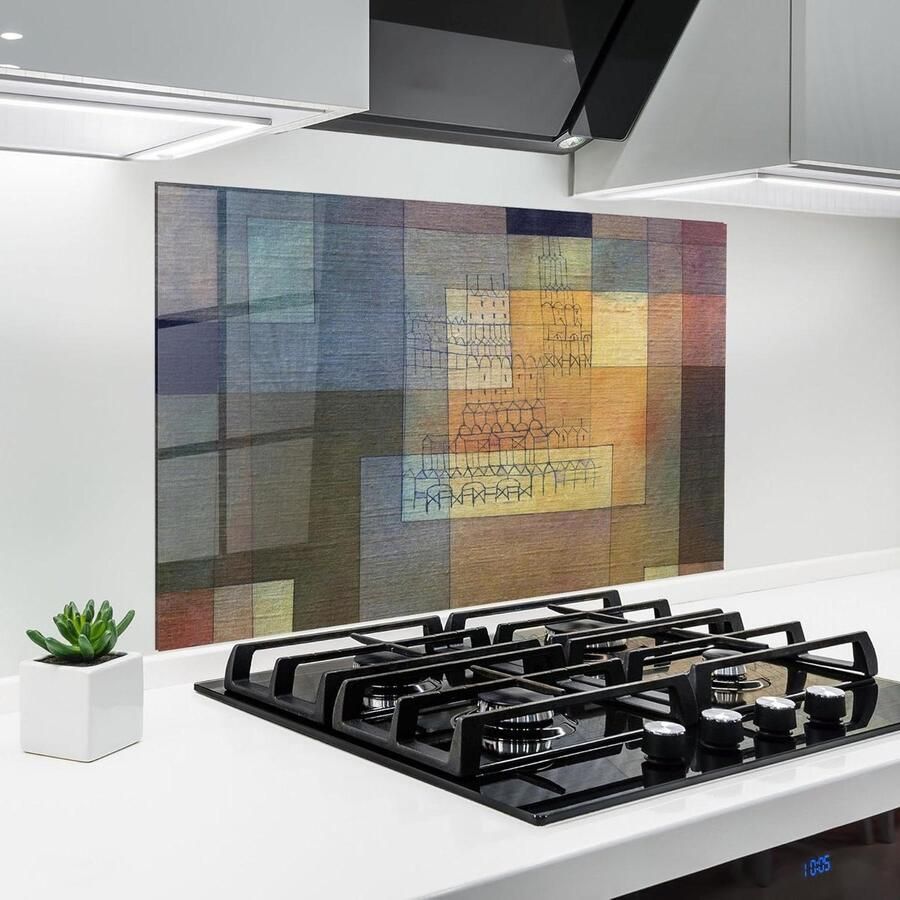 Keuken achterwand glas Spatbescherming fornuis Glazen plaat Keuken beschermen 3D-effect print 50x70 cm