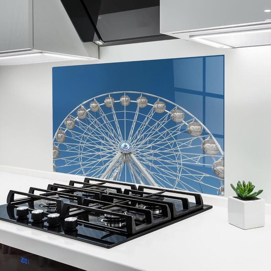 Keuken achterwand glas Spatbescherming fornuis Glazen plaat Keuken beschermen Hittebestendig 5mm glas 60x100 cm Landschap print