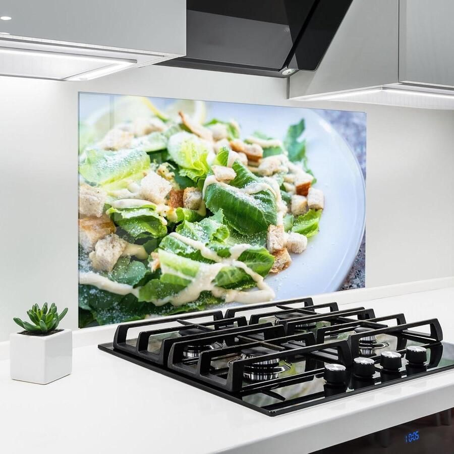 Keuken achterwand Glasplaat spatwand Koken beschermen 3D diepte effect 50x70 cm Salade