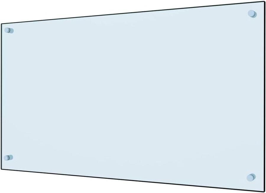 Keuken achterwand Glazen spatwand Bescherming fornuis Gehard glas 90x50 cm Wit