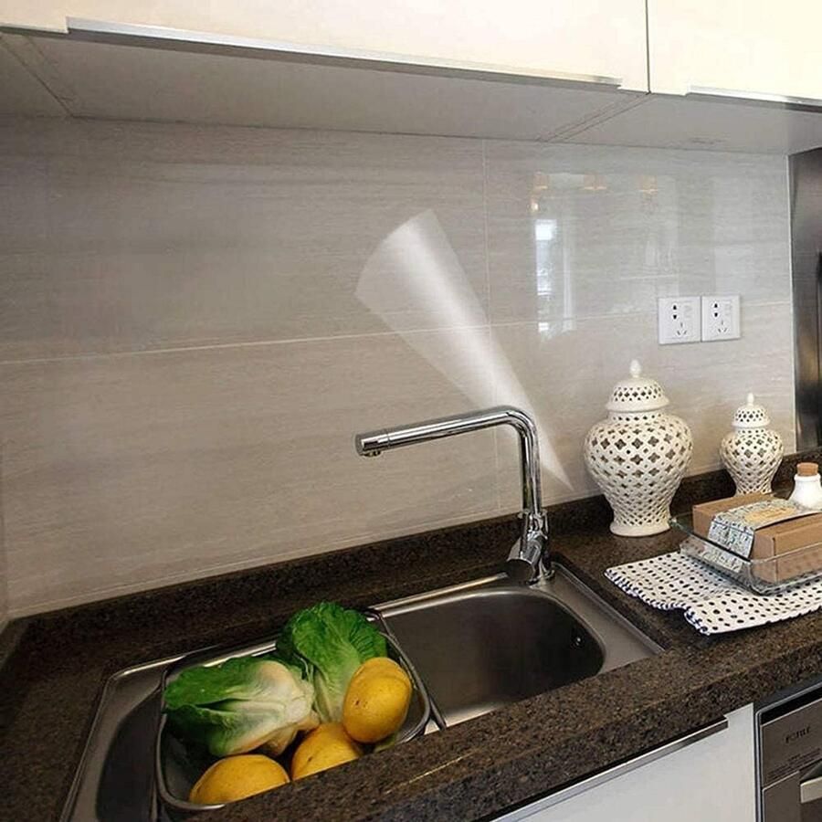 Keuken Achterwand Muurstickers Beschermfolie Koken en Reinigen Hitte- en Vetafstotend 45 x 500 cm Transparant