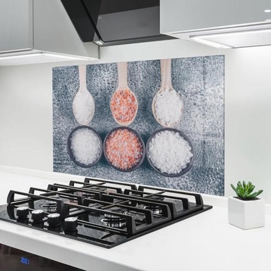 Keuken achterwand spatscherm 50x70 cm van gehard glas Spatbescherming voor fornuis