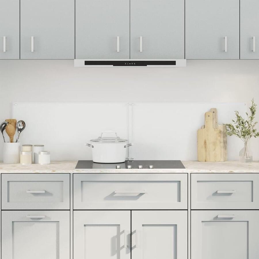 Keuken achterwanden Spatbescherming glas Koken beschermen Hittebestendig tot 240°C 80x40 cm Transparant