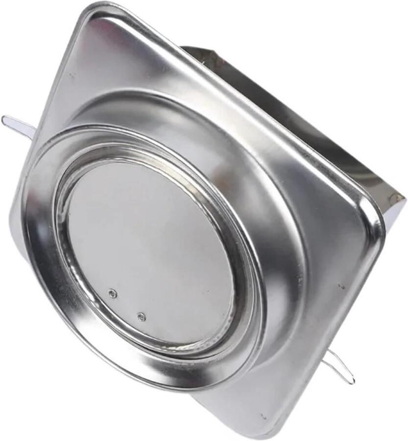 Keuken Afzuigkap Klep Terugslagklep Ventilatie Luchtstroom Regelen Roestvrij Staal 100 mm Zilverkleurig