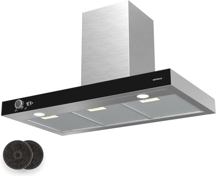 Keuken Afzuigkap Wandmodel Afzuiging Geuren Verwijderen Krachtige DC Motor 90 cm Breed RVS