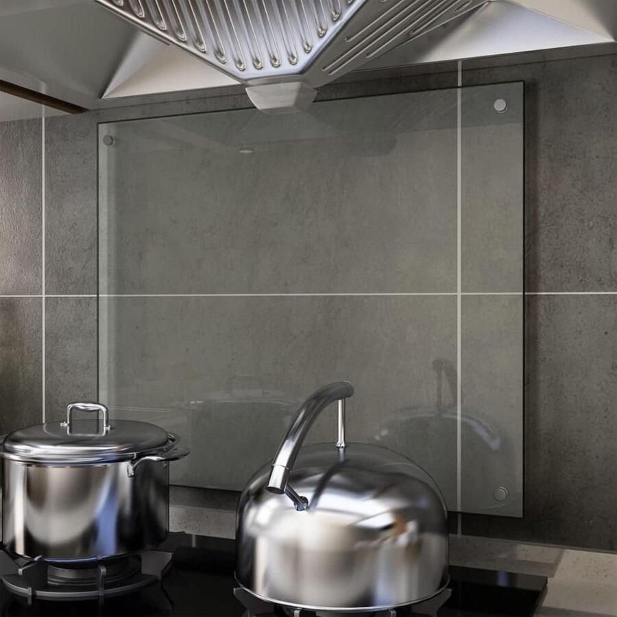 Keuken Backsplash Fornuis Achterwand Spatbescherming Keuken Gehard Glas 70x60 cm Transparant