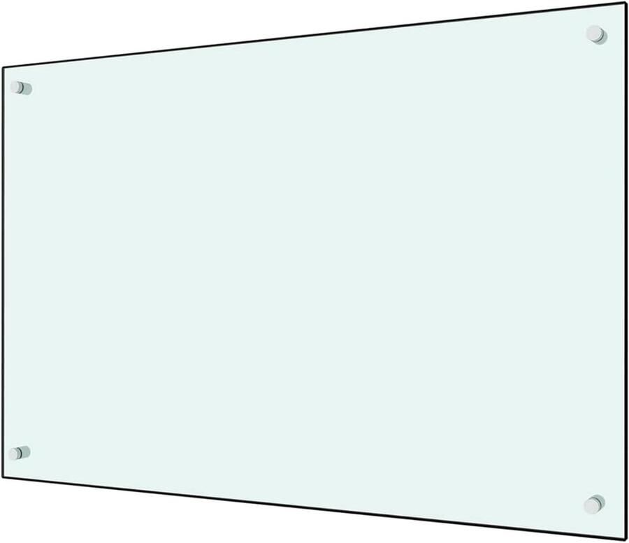 Keuken Backsplash Spatwand Fornuis Bescherming Keuken Gehard Glas 90x60 cm Wit