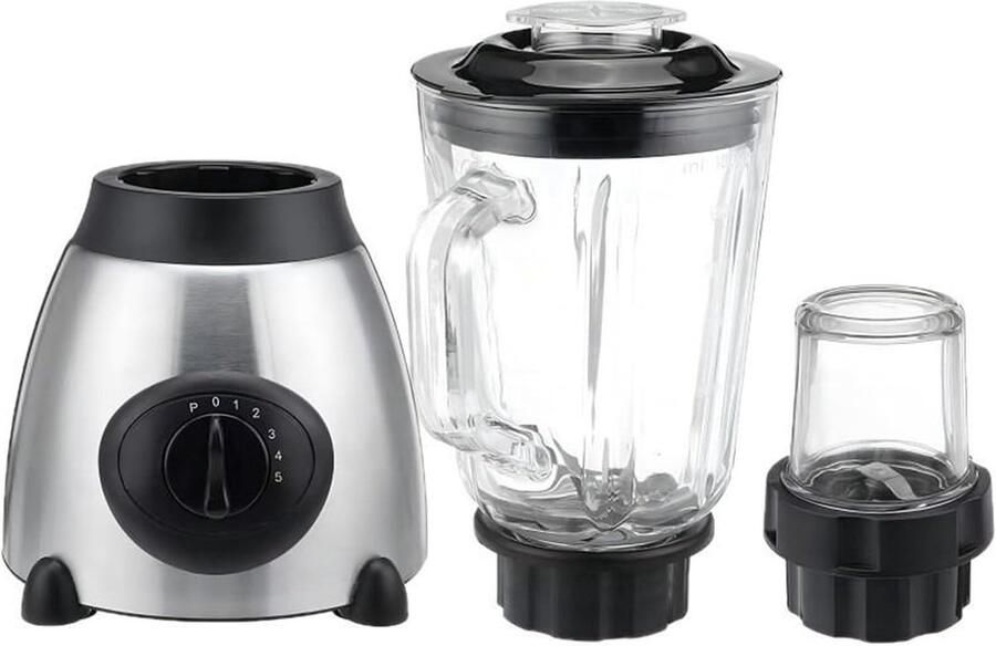 Keuken Blender Keukenmachine Mixer Maaltijd Voorbereiding Vijf Snelheden 1.5 Liter Zwart