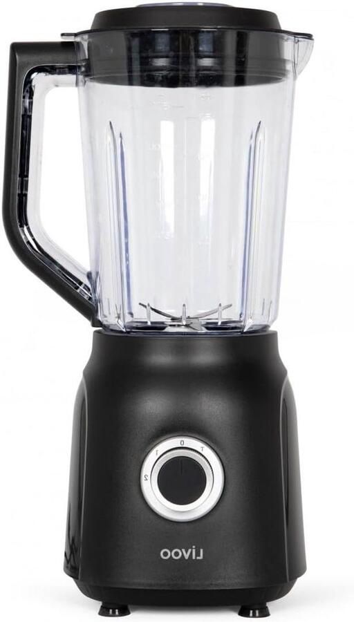 Keuken Blender Mixer Jar Smoothie Maken Dubbele RVS Bladen 1.5 Liter Zwart