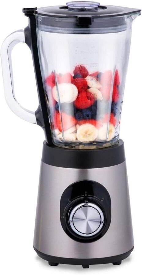 Keuken Blender Smoothie Maker Dranken Maken Glazen Kan 1.5 Liter Zilver