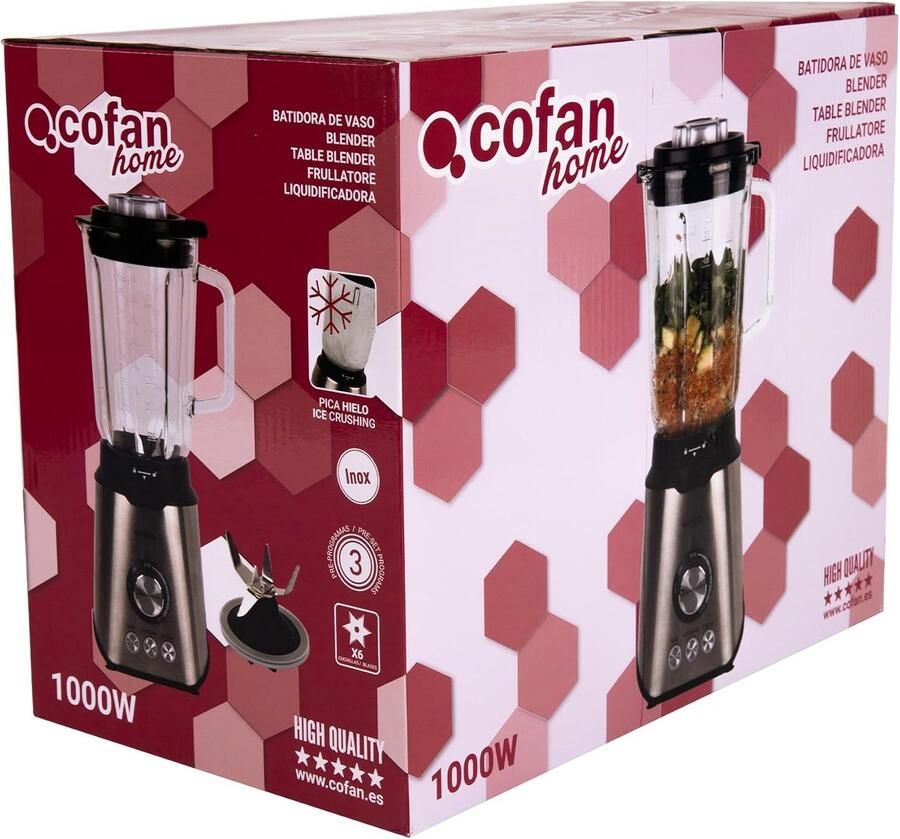 Keuken Blender Smoothie Maker Snelle Maaltijden Krachtige 1000W Motor 1.7 Liter Kan