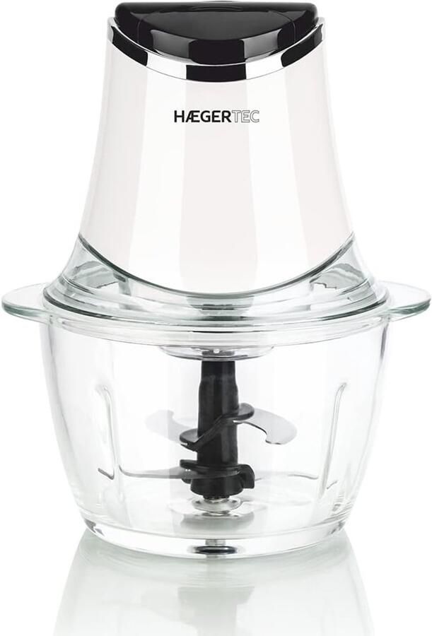 Keuken Chopper Mini Hakmachine Snel Ingrediënten Snijden Glazen Kom 300 Watt Wit