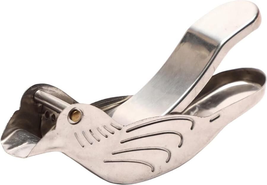 Keuken Citroenpers Handpers Limoenextruder Sap Maximaliseren Vogelvorm Design 11.5 cm Zilver