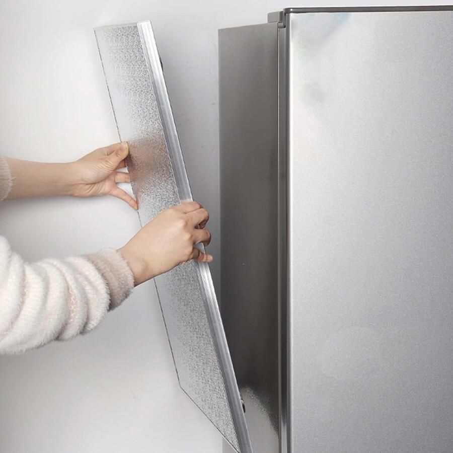 Keuken Isolatiepaneel Spatbescherming fornuis Apparaten beschermen Magnetische bevestiging Tot 120cm lang Aluminiumkleur