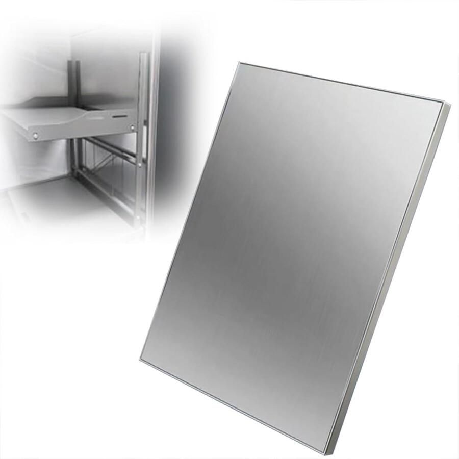 Keuken Isolatieplaat Hitteschild Paneel Bescherming Kookplaat Zelfklevend Roestvrij Staal 80 x 20 cm Zilverkleurig