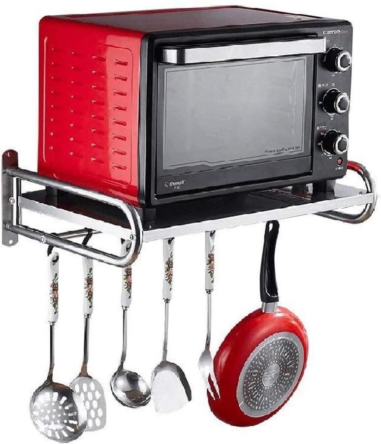 Keuken Magnetron Rek Oven Plank Keuken Opbergen Roestvrij Staal 58 Cm Zilver