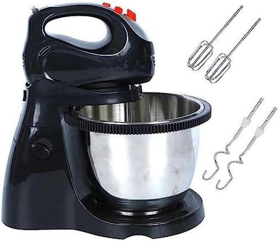 Keuken Mixer Handmixer Standmixer Thuis Bakken 2-in-1 Ontwerp 35L Kom Zilver