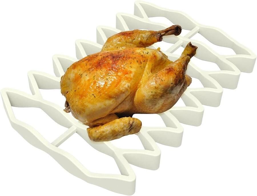 Keuken Roosterrek Oven Grillrek Gelijkmatig Koken Verbetert Luchtcirculatie 23 x 15.6 cm Beige