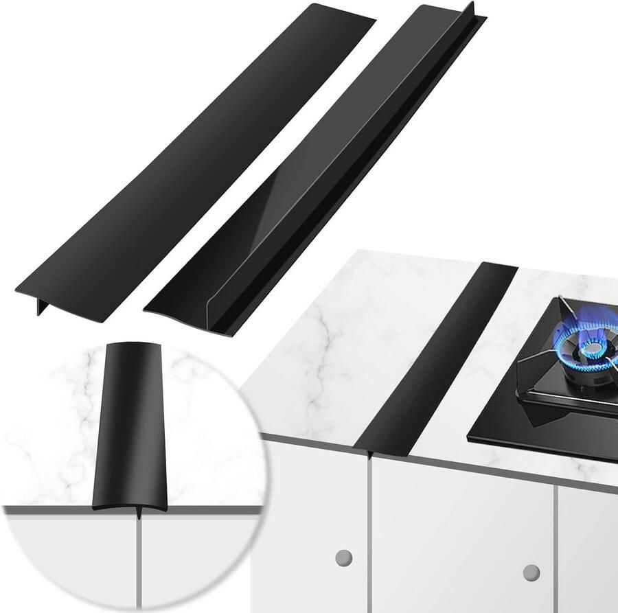 Keuken Siliconen Kachel Gap Covers 2 Pack 30 inch Lange Kloof Filler Hittebestendig en Vaatwasmachinebestendig Perfect voor Fornuis en Oven