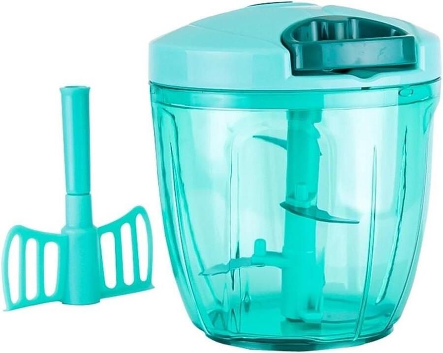 Keuken Snijder Groente Hakker Snel Ingrediënten Vijf Scherpe Bladen 900 ml Inhoud Blauw