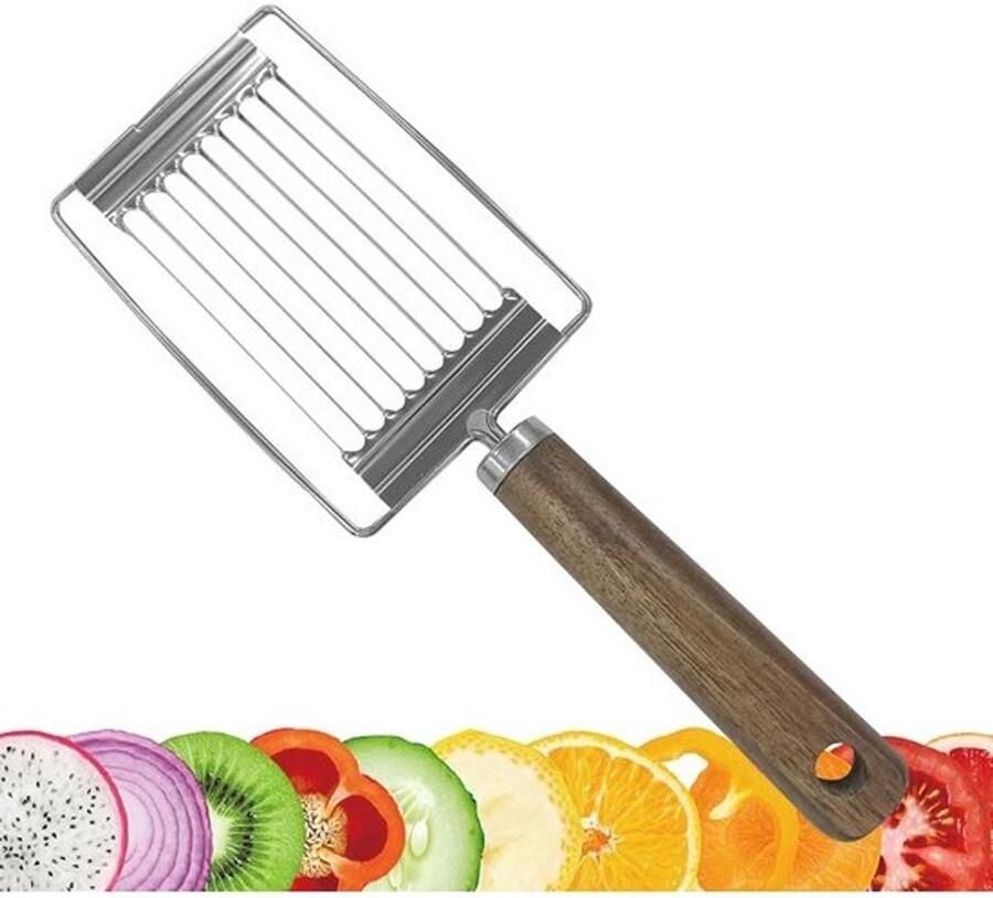 Keuken Snijmachine Groente Fruit Snijder Snel Ingrediënten Snijden Gladde RVS Bladen 25x25x8.5 cm Willekeurig