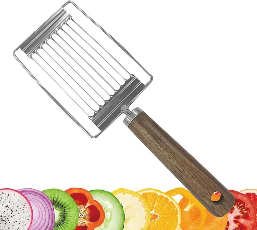 Keuken Snijmachine Groente Fruit Snijder Snel Ingrediënten Snijden Gladde RVS Bladen 25x25x8.5 cm Willekeurig