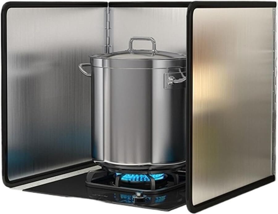 Keuken Spatplaat Fornuis Scherm Vet Vrij Koken Roestvrij Staal 50x50x50cm Zilver