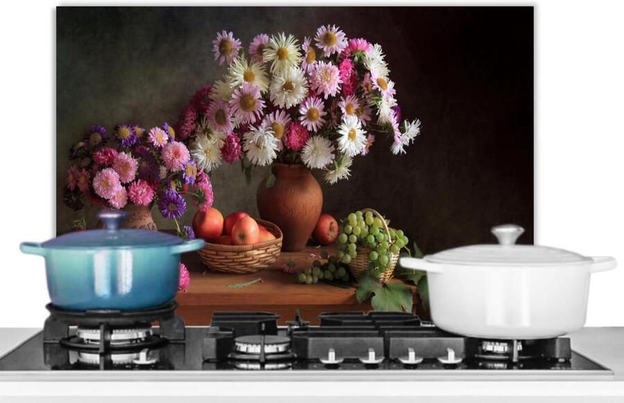 Keuken Spatscherm Achterwand Beschermer Koken Beschermen Unieke Foto Print 60x40cm Bloemen Fruit