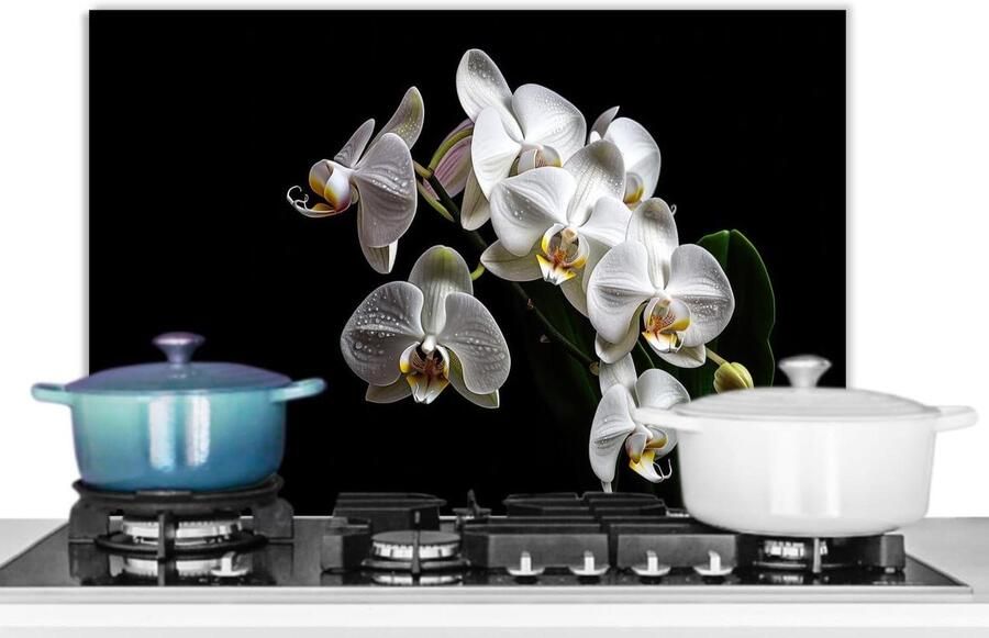 Keuken Spatscherm Achterwand Beschermer Koken Beschermen Unieke Foto Print 70x50 cm Orchidee