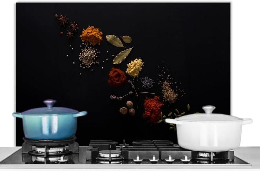 Keuken Spatscherm Achterwand Beschermer Koken Beschermen Unieke Foto Print 90x60 cm Zwart