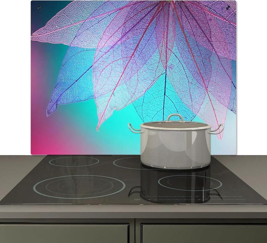 Keuken Spatscherm Achterwand Beschermer Kookplaat Beveiligen Hittebestendig Vinyl 52x80 cm Kleurrijk Natuur Abstract