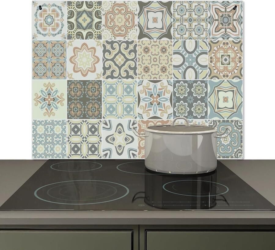 Keuken Spatscherm Achterwand Beschermer Kookplaat Beveiligen Zelfklevende Installatie 51x77 cm Patroon Tegel
