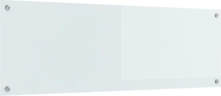 Keuken Spatscherm Glasplaat Achterwand Koken Beschermen Hittebestendig Gehard Glas 120 x 40 cm Wit