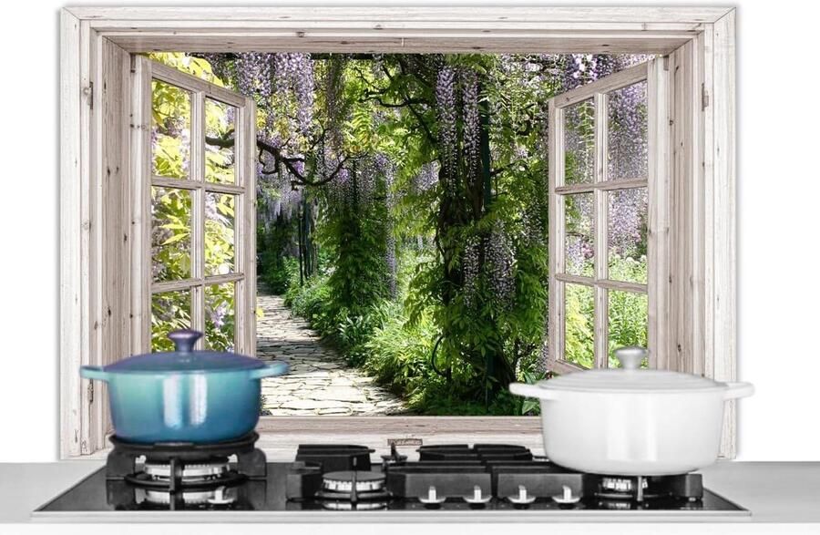 Keuken Spatscherm Keuken Achterwand Bescherming Kookplaat Unieke Fotoprint 100x65 cm Bloemen