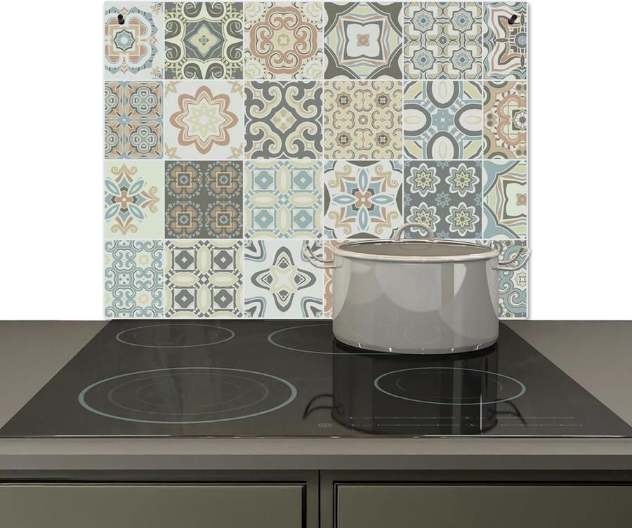 Keuken Spatscherm Kookplaat Achterwand Spatten Vangen Zelfklevende Installatie 52x70 cm Tegel Patroon