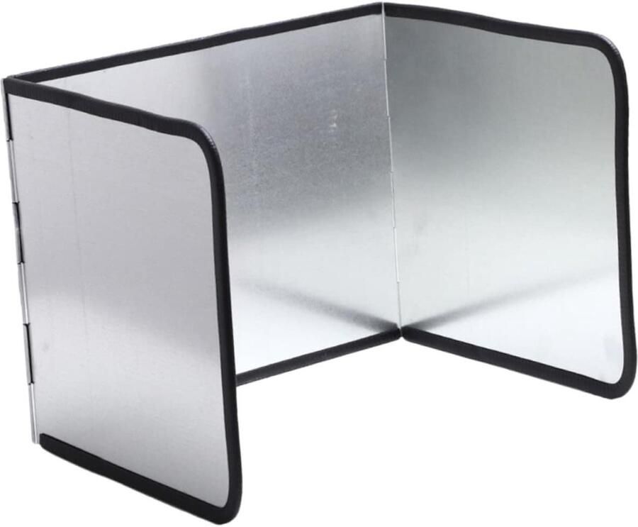 Keuken Spatscherm Oliebeschermer Vetvanger Koken Beschermen Opvouwbaar 3-Panelig 97 x 30 cm Zilver