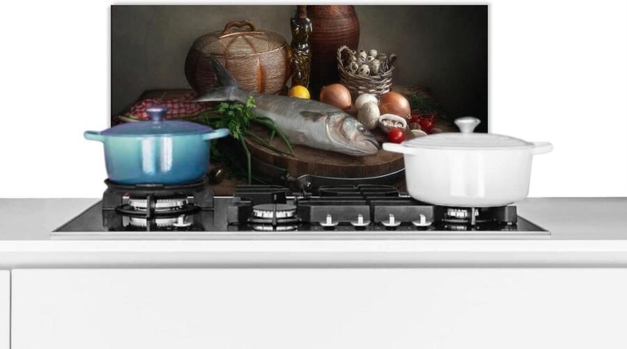 Keuken Spatscherm Spatwand Aanrecht Kookplaat Beschermen Waterdicht en Hittebestendig 60x30 cm Veelkleurig