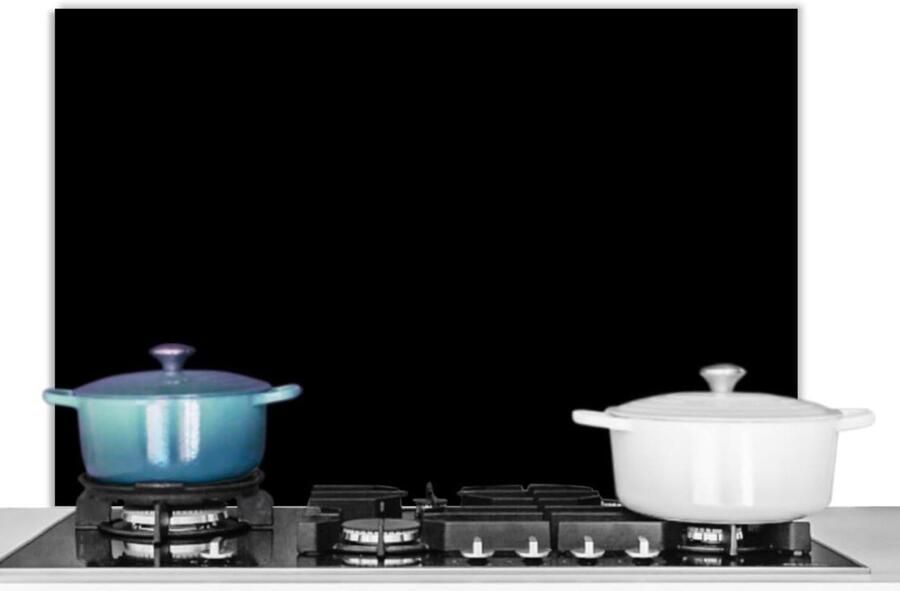 Keuken Spatscherm Spatwand Achterwand Kookplaat Beschermen Unieke Fotoprint 80x55 cm Zwart
