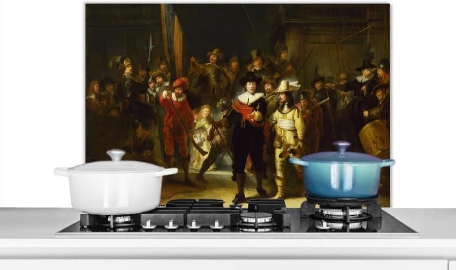 Keuken Spatscherm Spatwand Keuken Kookplaat Beschermen Kunstwerk Design 90x60 cm Veelkleurig