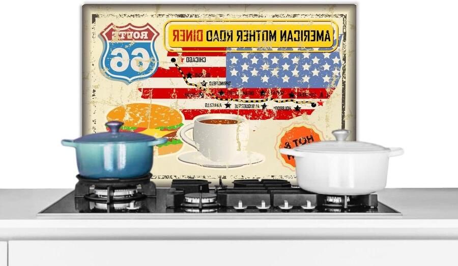 Keuken Spatscherm Spatwand Keuken Kookplaat Beschermen Scherpe Fotoafdruk 60x40 cm Veelkleurig