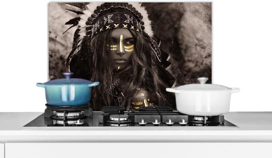 Keuken Spatscherm Spatwand Keukenpaneel Kookplaat Beschermen Luxe Aluminium Uitstraling 70x50 cm Veelkleurig